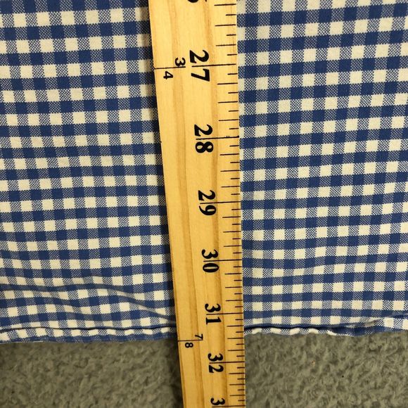 Polo Ralph Lauren Shirt Men Extra Large Blue Checker Button Up Preppy Custom Fit - Picture 10 of 10